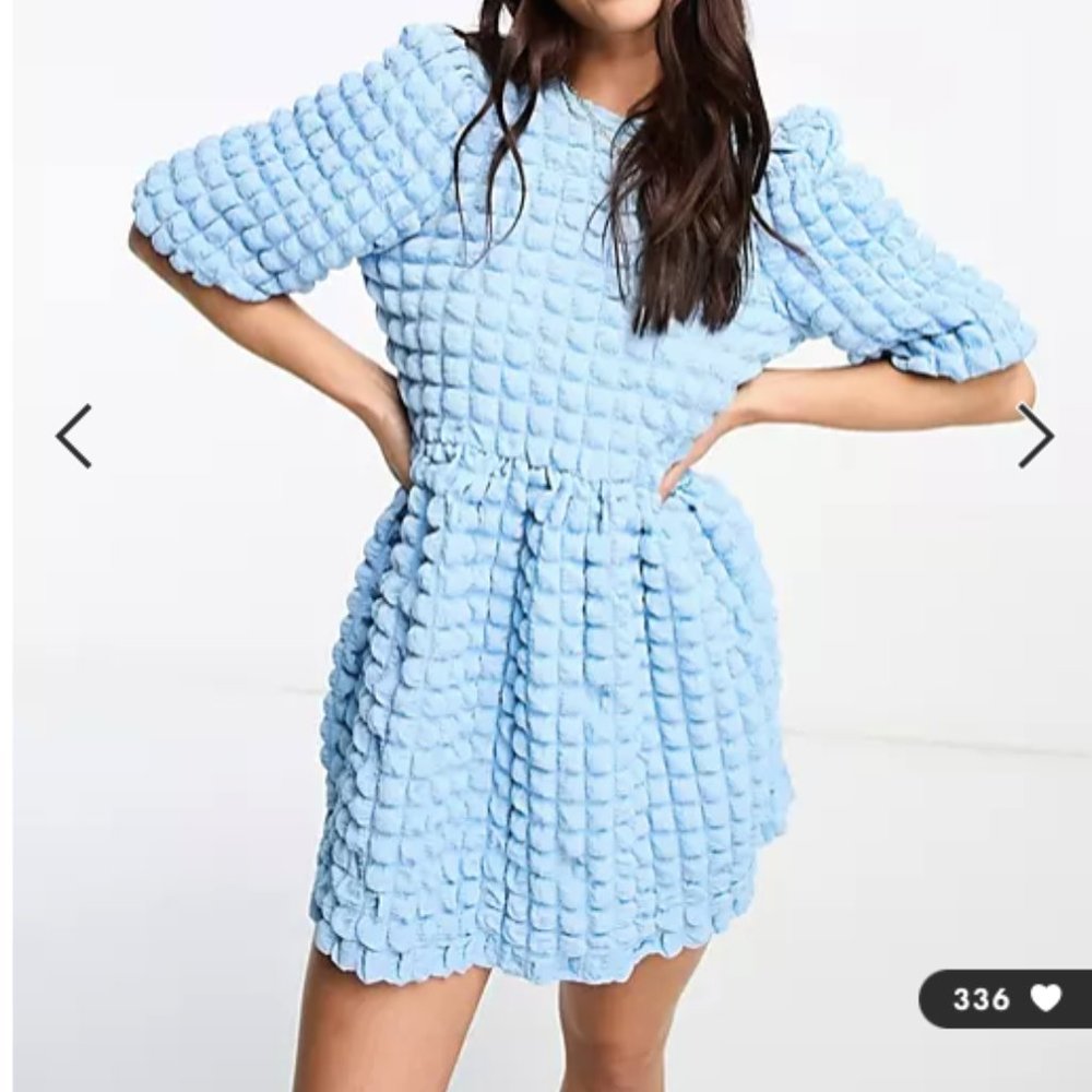 4TH AND RECKLESS BLUE PUFF DRESS
